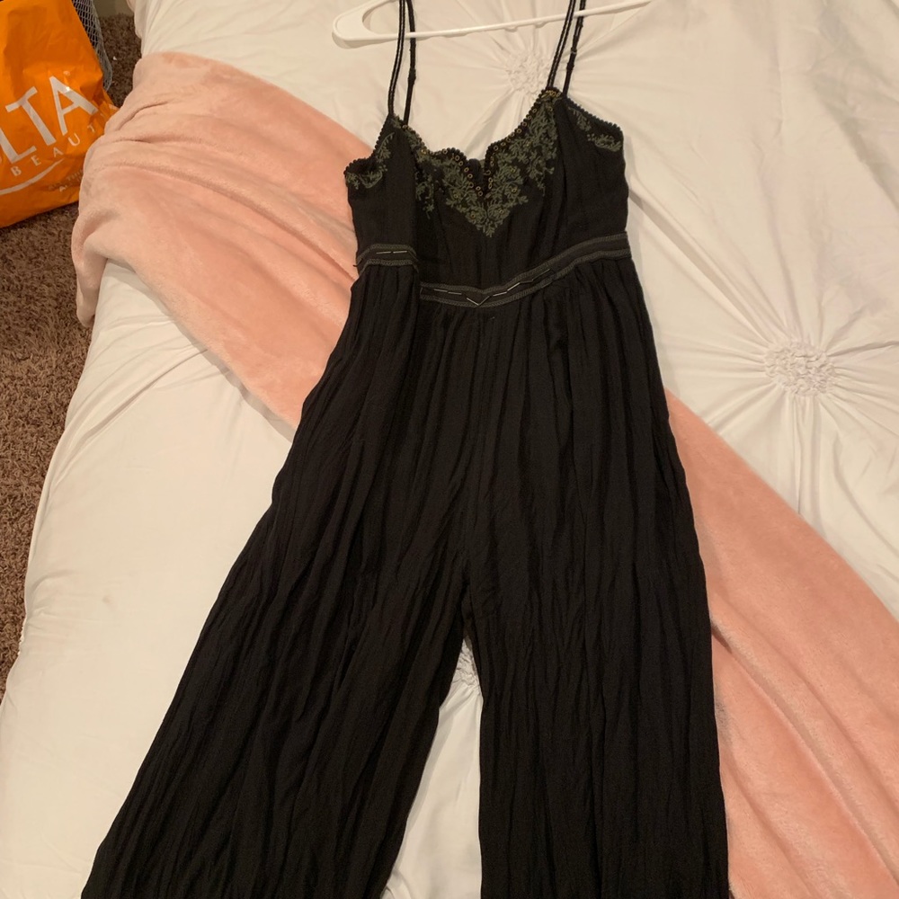 Black beaded jumpsuit